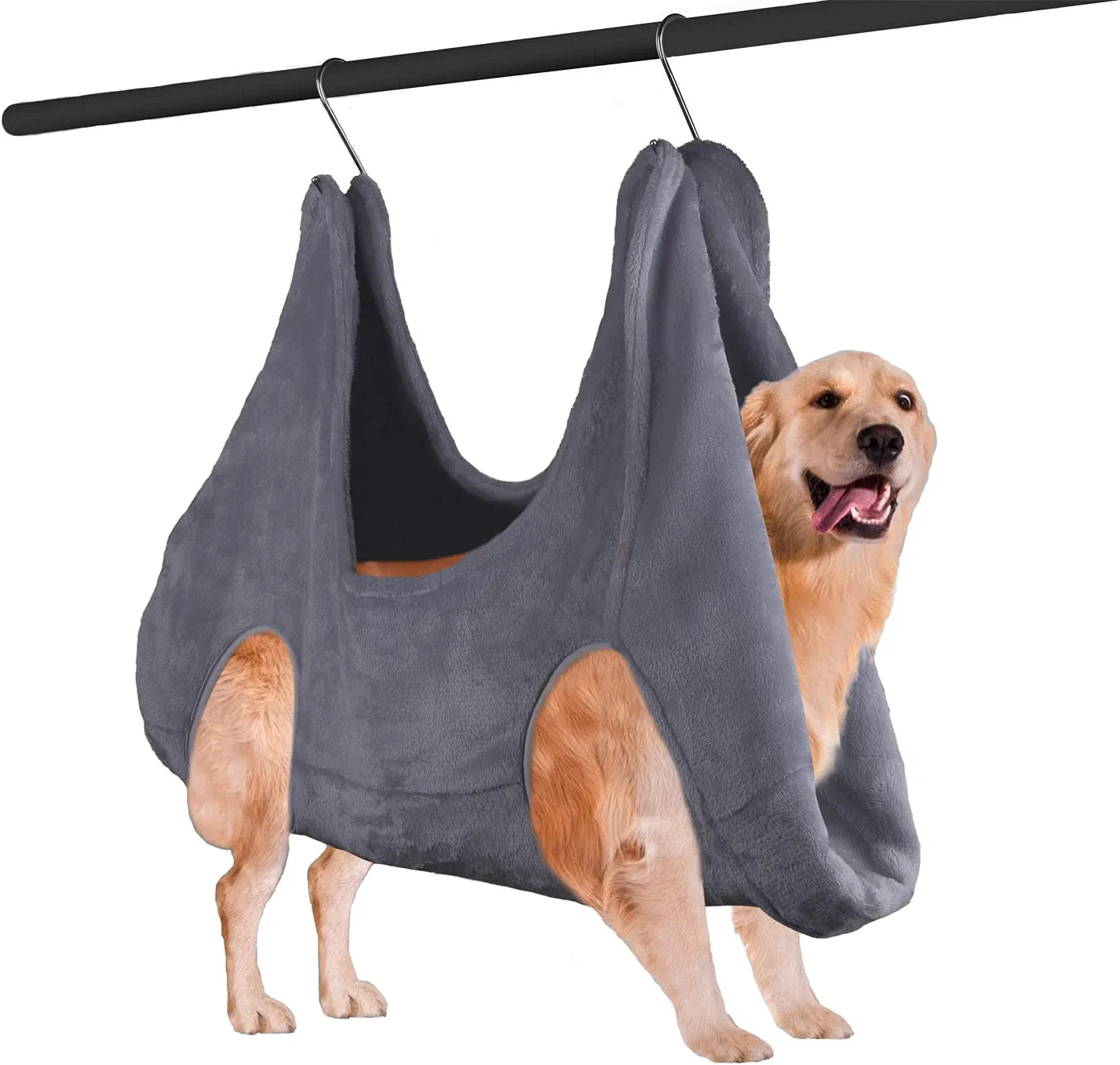 Pet Grooming Hammock Harness, Dog Grooming Helper for Bathing Nail Trimming, 2 in 1 Dog Drying Towel Washing Restraint Bag