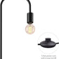 Industrial LED Floor Lamp for Living Room Bedroom Reading Office Metal Minimalist Standing Lamp Black(Bulb Not Included)