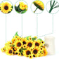 Fall Artificial Flowers in Ceramics Vase, Silk Flower Arrangements, Faux Sunflowers Bouquets with Vase for Desktop Decoration (Ripple Ceramic Sunflower)