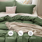 BEDSURE Olive Green Duvet Covers Queen Size - Soft Brushed Microfiber 3 Pieces with Zipper Closure, 1 Duvet Cover 90X90 Inches and 2 Pillow Shams(No Comforter)