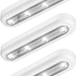 Tap Closet Lights, One Touch Light, Stick-On Anywhere 4-Led Touch Tap Light, Cordless Touch Sensor LED Night Light, Battery Operated Stair Safe Lights, 140° Rotation, 3 Pack