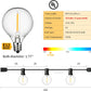 100Ft 2-Pack Outdoor String Lights,Dimmable G40 LED String Lights with 52 Shatterproof Clear Bulbs UL Approval Waterproof Globe 1W 2700K Outdoor Lighting for Backyard Porch Cafe Party Wedding Garden
