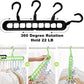 Closet Organizers and Storage,6 Pack Sturdy Closet Organizer Hangers,College Dorm Room Essentials,Closet Storage,Closet Organization,Magic Space Saving Hanger with 9-Holes for Wardrobe Heavy Clothes