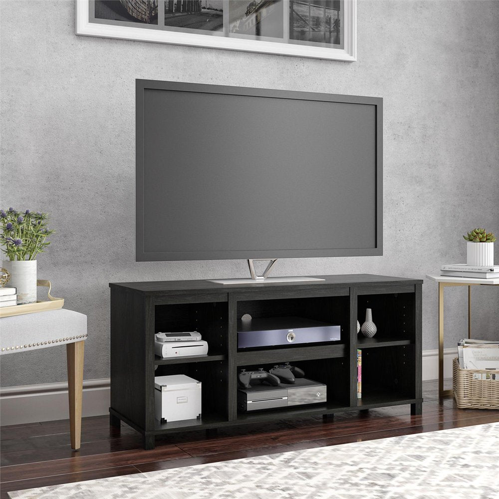 Mainstays Parsons TV Stand for Tvs up to 50", Black Oak