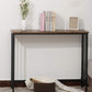 Industrial Console Table, Sofa Table for Living Room，Hallway，Entryway, Entrance Hall, Corridor - Wood Look Metal Frame 38.6" L X 11.8" W X 30.7H - Rustic Brown