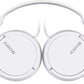 ZX Series Wired On-Ear Headphones, White MDR-ZX110
