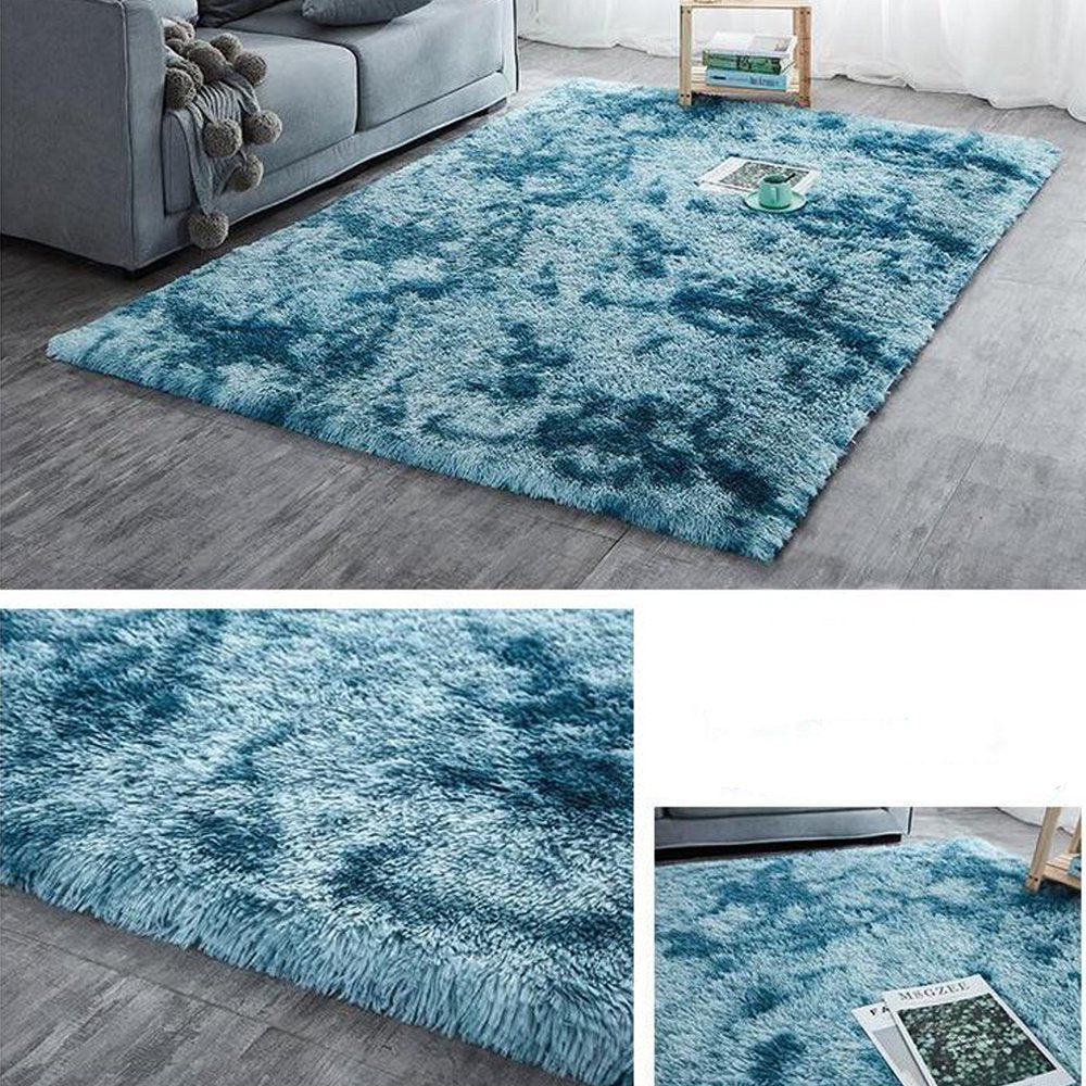 47X71In/63X98In Modern Soft Shaggy Area Rug for Living Room, Indoor Fluffy Rugs Ultra Comfy Tie-Dye Carpets Plush Throw Rug , Suitable as Bedroom Nursery Rug for Kids and Girls Home Decor