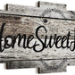 Home Sweet Home Sign, Rustic Wood Home Wall Decor, Large Farmhouse Home Sign Plaque Wall Hanging Wooden Sign for Bedroom, Living Room, Wall, Wedding Decor (Gray)
