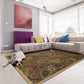 Ottohome Collection Non-Slip Rubberback Paisley Design 5X7 Indoor Area Rug, 5' X 6'6", Beige