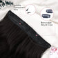 REECHO Invisible Wire Hair Extensions with Transparent Headband Adjustable Size Removable Secure Clips in Curly Wavy Secret Hairpiece for Women 20 Inch - Light Blonde