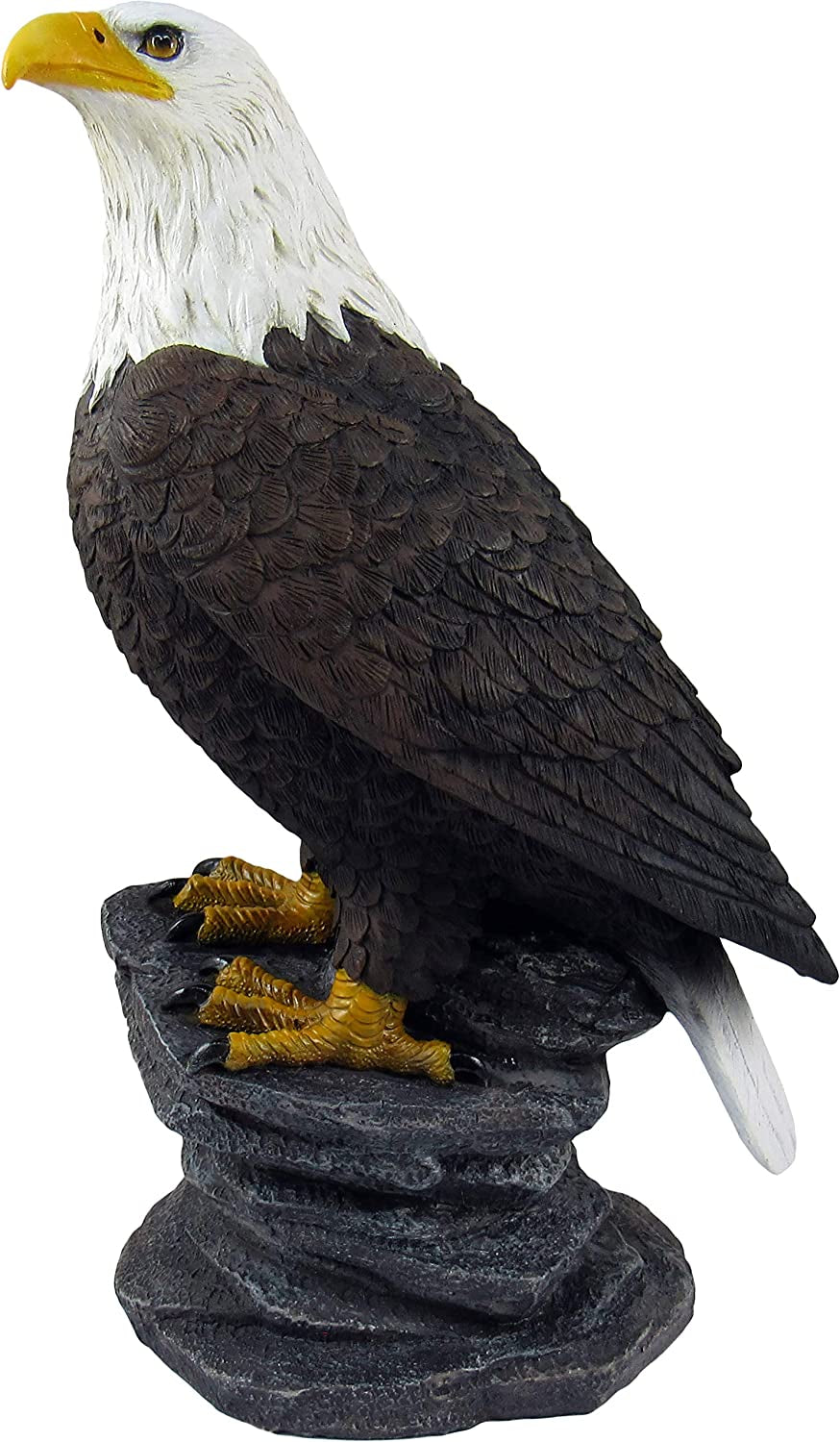 - Liberty - Majestic American Bald Eagle on Rock Desk Statue Figurine Patriotic Sculpture USA Freedom Office Bookshelf Tabletop Home Decor Accent, 9-Inch…