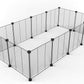 Pet Playpen, Small Animal Cage Indoor Portable Metal Wire Yd Fence for Small Animals, Guinea Pigs, Rabbits Kennel Crate Fence Tent, Black, (12Panels)