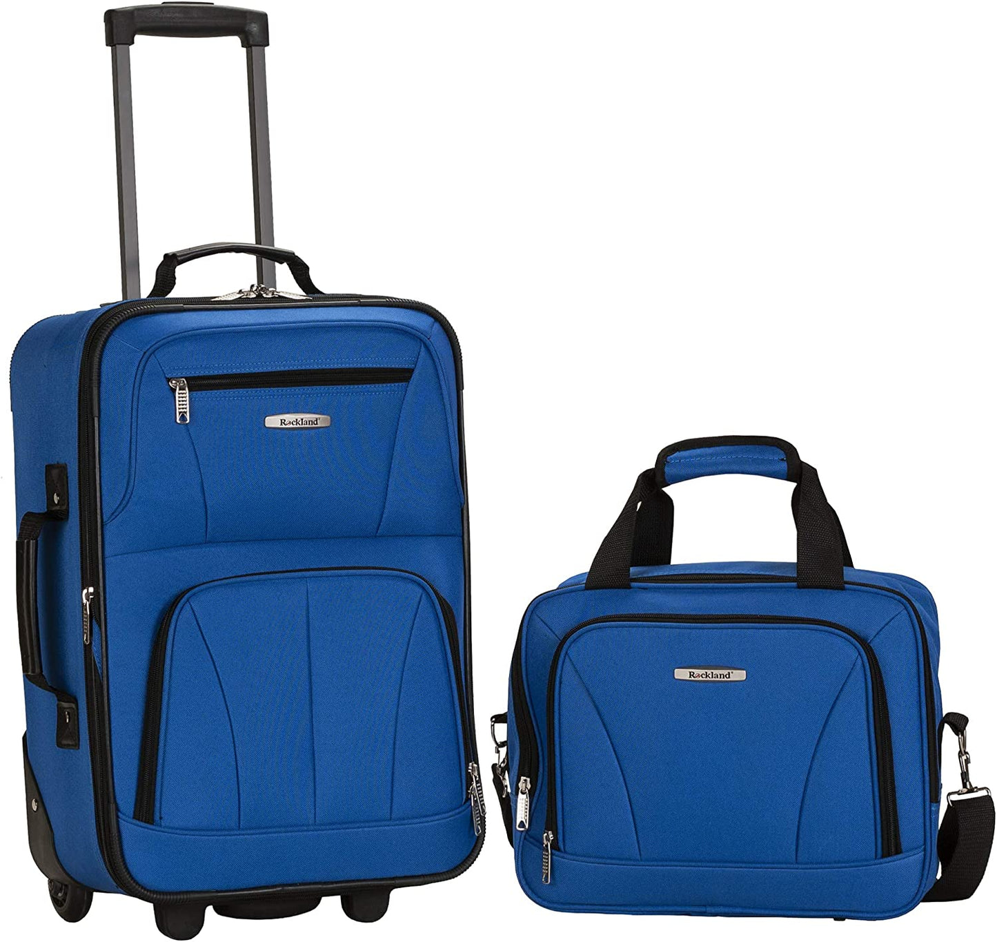 Rockland Fashion Softside Upright Luggage Set, Blue, 2-Piece (14/19)