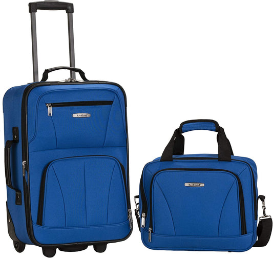 Rockland Fashion Softside Upright Luggage Set, Blue, 2-Piece (14/19)