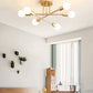 Dellemade Modern Sputnik Chandelier, 6-Light Ceiling Light for Bedroom,Dining Room,Kitchen,Office (Gold)