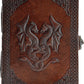 Handmade Leather Double Dragon Journal/Writing Notebook Diary/Bound Daily Notepad for Men & Women Unlined Paper Medium, Writing Pad Gift for Artit, ketch (8 X 6, Brown)