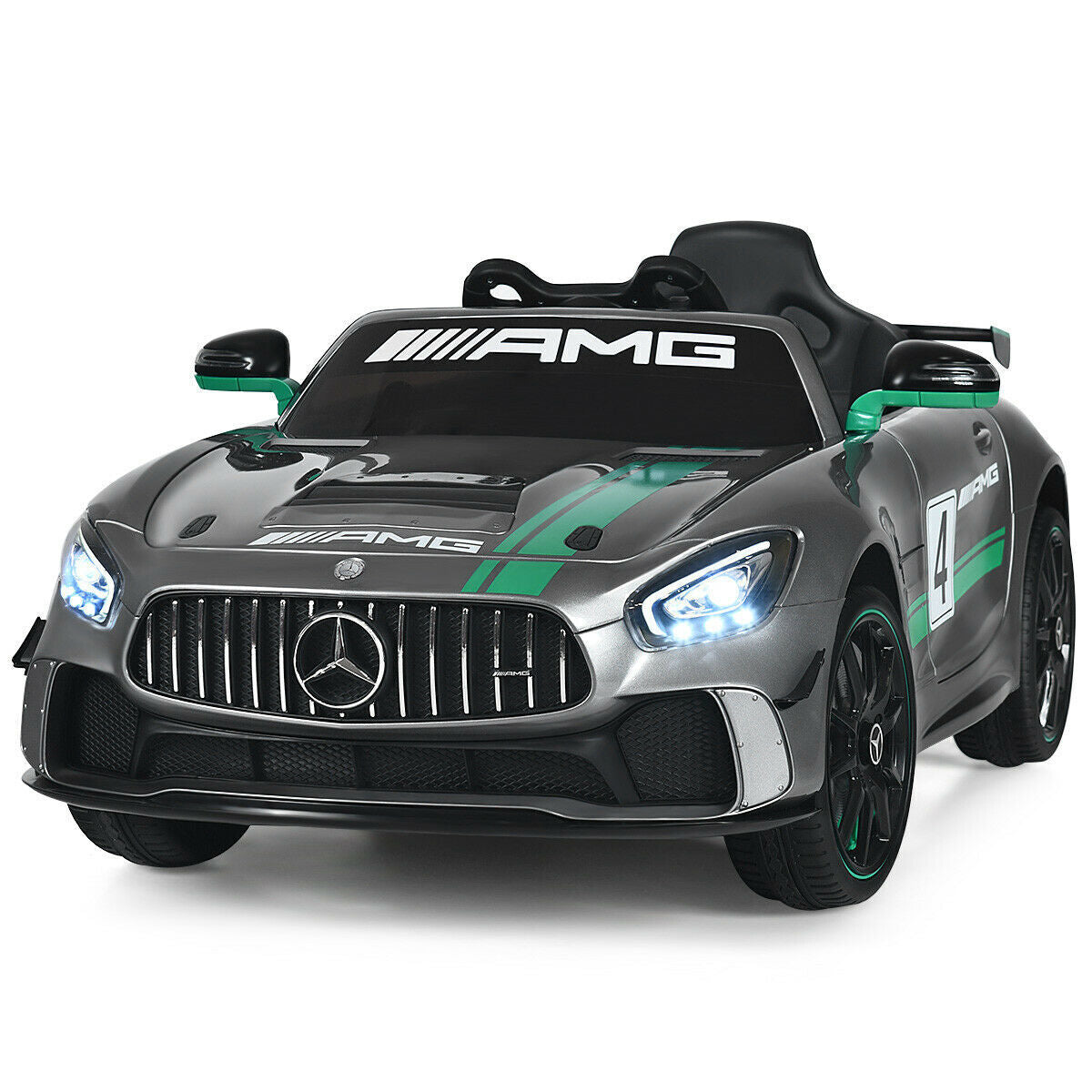 Licensed Kids Ride on Car 12V Electric Mercedes Benz 2.4G Remote Control Silver