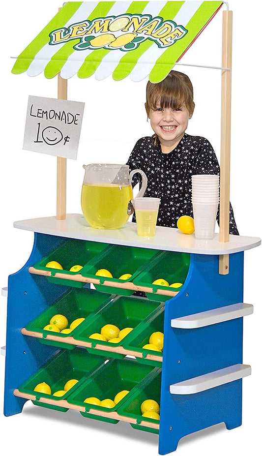 Melissa & Doug Wooden Grocery Store and Lemonade Stand & Let'S Play House! Grocery Cans