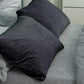 2 Pack Zippered Velvet Queen Pillowcases, Super Soft and Cozy Luxury Fuzzy Flannel Pillow Cases with Zipper, 20X30 Inches, Charcoal Grey