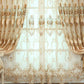 European Luxury Sheer Curtains 84 Inches Long for Bedroom Floral Embroidered Semi Sheer Voile Curtain Panels Window Drapery Curtain Tulle for Patio Door Rod Pocket 1 Panel W52 X H84 Inch