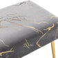 Duhome Elegant Lifestyle Ottoman Bench Gilding Velvet Uphplstered Grey