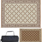 119127 9-Feet by 12-Feet Reversible Mat, Plastic Straw Rug, Large Floor Mat for Outdoors, RV, Patio, Backyard, Picnic, Beach, Camping (Brown/Beige)