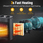 Space Heater, 1500W Electric Heaters Indoor Portable with Thermostat , PTC Fast Heating Ceramic Room Small Heater with Heating and Fan Modes for Bedroom, Office and Indoor Use