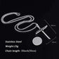 Cross Necklace for Men Cross Pendant STRENGTH Bible Verse Stainless Steel Necklace