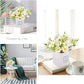 Artificial Flowers, Daisy Flower with Vase Silky Artificial Daisies Bouquet Fake Plant Bonsai for Home Office Wedding Decoration, Table Centerpieces Arrangement, Windowsill Decor