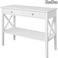 Oxford Console Table with 2 Drawers, Sofa Table Narrow for Entryway, White