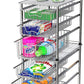 Stackable 3 Tier Sliding Basket Organizer Drawer, Chrome
