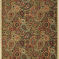 Ottohome Collection Non-Slip Rubberback Paisley Design 5X7 Indoor Area Rug, 5' X 6'6", Beige