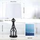 Set of 2 Touch Control Table Lamp with 2 USB Ports, 3-Way Dimmable Modern Nightstand Lamp Sets, Bedroom Lamp Set of 2 with Fabric Shade, Bedside Touch Desk Lamp for Bedroom Living Room(Bulbs Included)