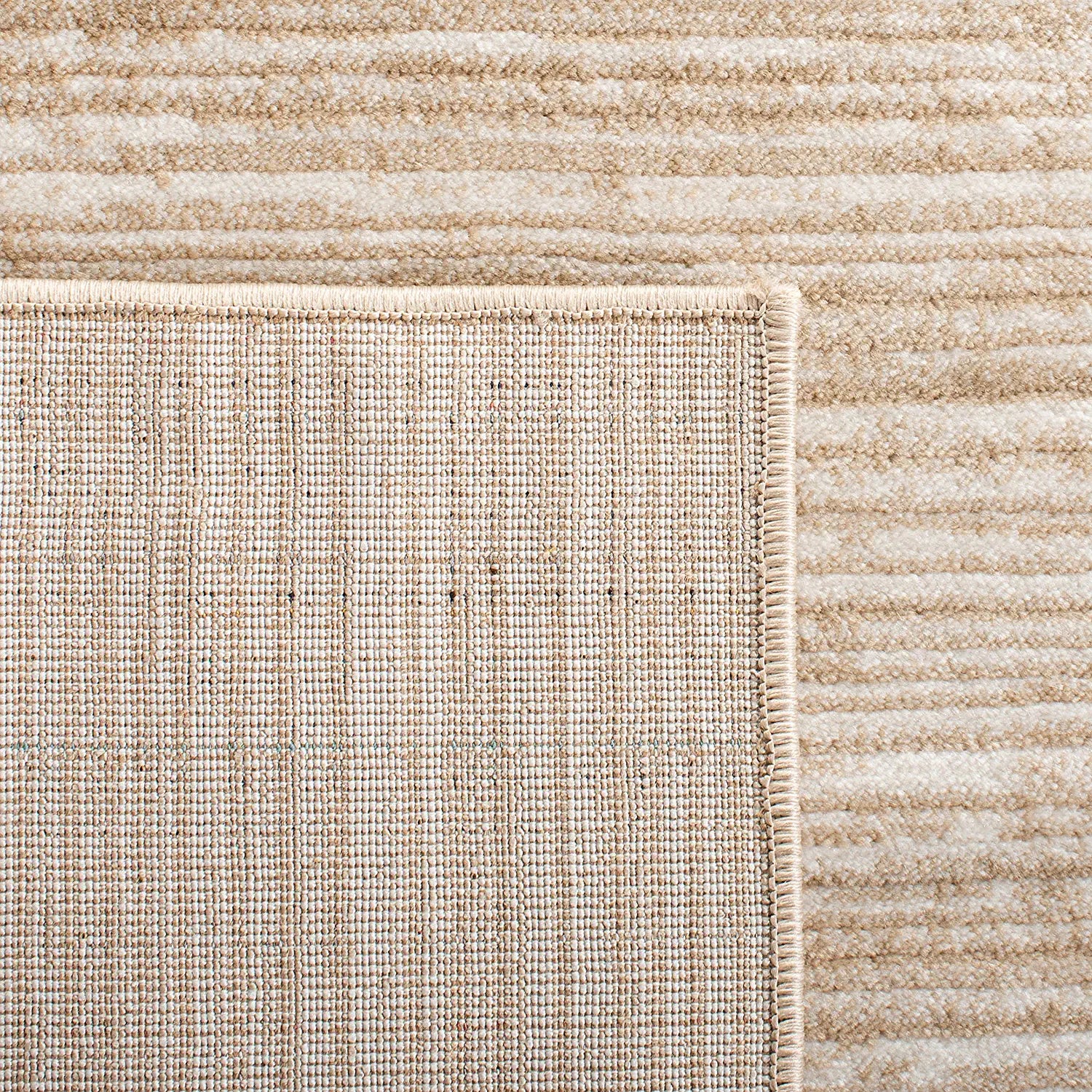 Vision Collection 2'2" X 6' Cream VSN606F Modern Ombre Tonal Chic Non-Shedding Living Room Entryway Foyer Hallway Bedroom Runner Rug