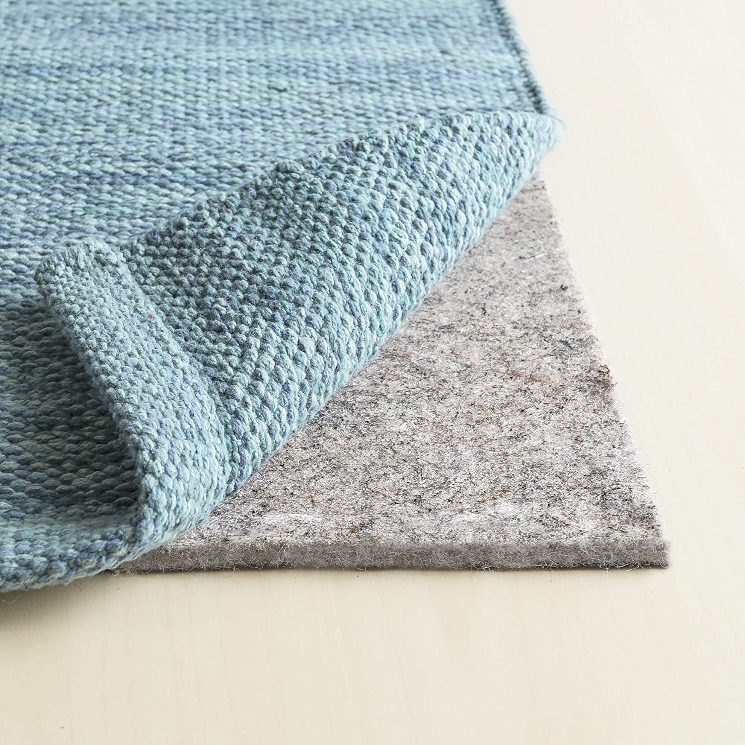 , Basics, 8'X10', 1/4" Thick, 100% Felt, Protective Cushion Rug Pad, Available in 4 Thicknesses, Optional Rubber Backing, Safe for All Floors and Finishes