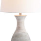 Lighting Collection Bentlee Rustic Grey 30-Inch Bedroom Living Room Home Office Desk Nightstand Table Lamp Set of 2 (LED Bulbs Included)