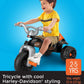 Harley-Davidson Tricycle with Handlebar Grips and Storage Area, Multi-Terrain Tires, Tough Trike [Amazon Exclusive]