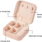 PU Leather Small Jewelry Box, Travel Portable Jewelry Case for Ring, Pendant, Earring, Necklace, Bracelet Organizer Storage Holder Boxes (Pink)