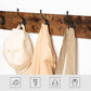 Coat Rack Shoe Bench, Hall Tree Entryway Storage Bench, Shoe Rack Organizer with Coat Hooks, 3-In-1 Design, Wood Furniture with Metal Frame, Rustic Brown and Black BF17MT01