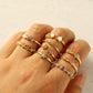 Knuckle Rings Index Finger Rings Hollow Love Rose Gold Ring Sets for Women and Girls