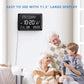 Digital Clock, 11.5" Large LED Word Display Dimmable Digital Wall Clock,Adjustable Brightness Digital Alarm Clock with Day and Date,Indoor Temperature,Snooze,12/24H,Dst for Home, Office,Elderly