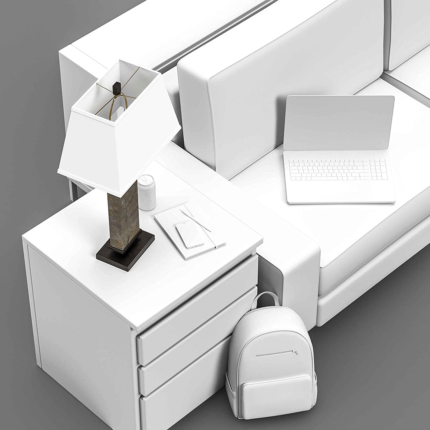 21037SL Hanover Table Lamps, 29 Inch Height, 15 Inch Width, 9.5 Inch Depth, Natural Slate