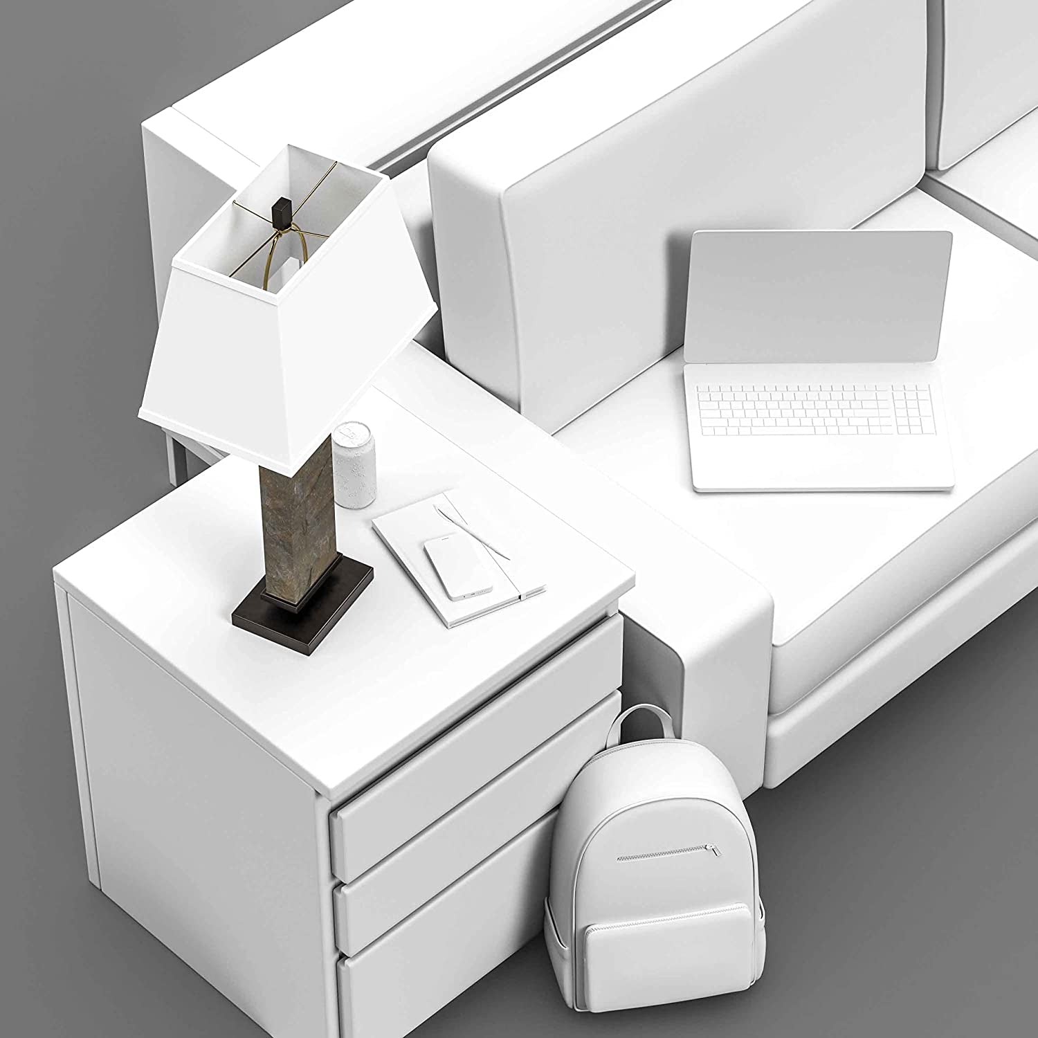 21037SL Hanover Table Lamps, 29 Inch Height, 15 Inch Width, 9.5 Inch Depth, Natural Slate