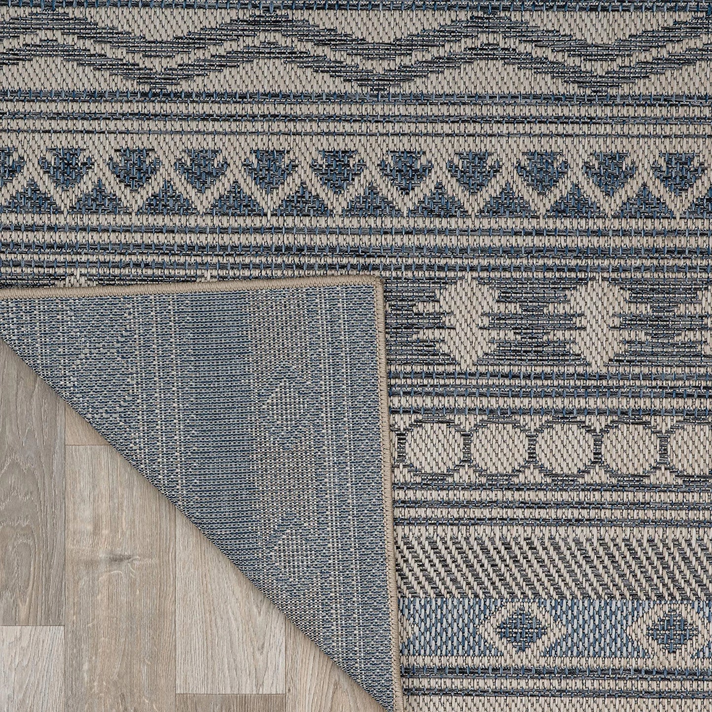 Bohemian Easy Cleaning for Patio Rugs,Deck Rugs,Balcony Rugs Indoor/Outdoor Area Rug 5' X 7' Cream