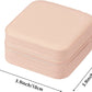 PU Leather Small Jewelry Box, Travel Portable Jewelry Case for Ring, Pendant, Earring, Necklace, Bracelet Organizer Storage Holder Boxes (Pink)