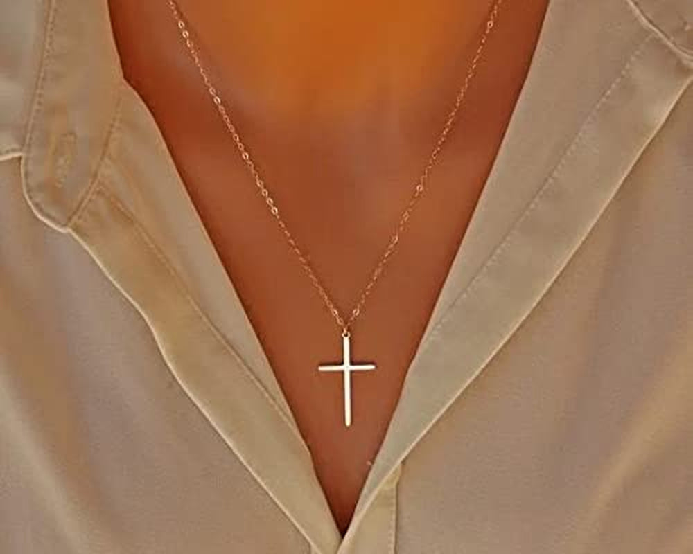 Cross Pendant Necklace Cross Penadat Necklaces Chain Dainty Prayer Jewelry for Women and Girls