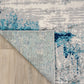 Sky Collection Whimsical Abstract Area Rug 5' X 7' Blue
