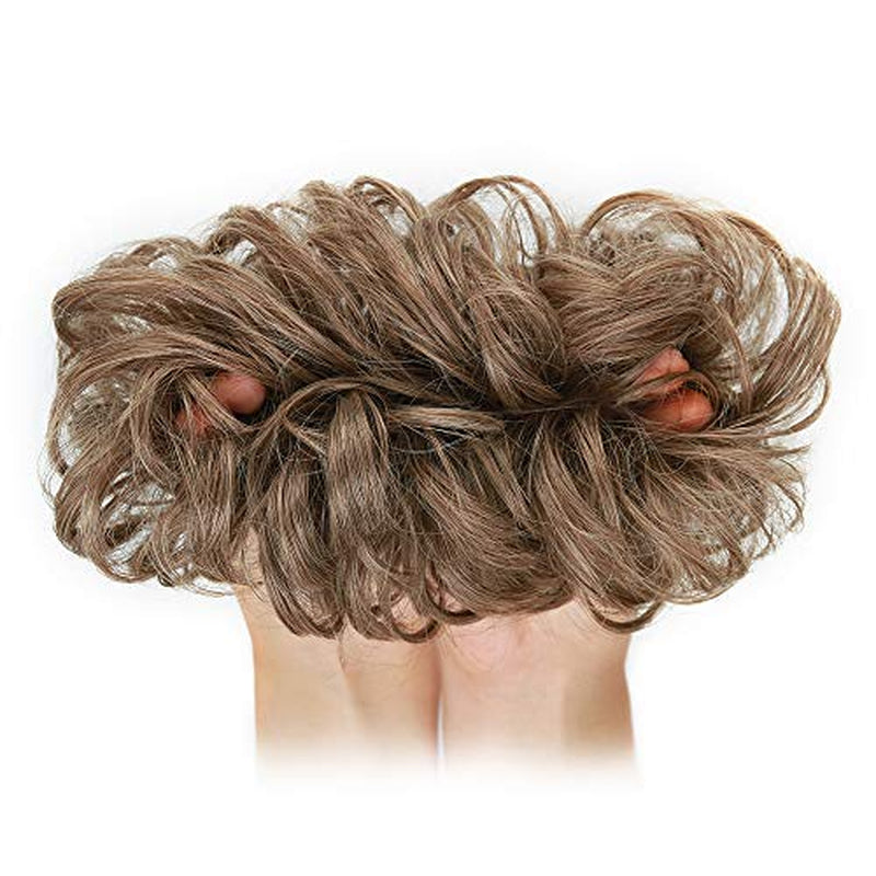 1PCS Messy Hair Bun Hair Scrunchies Extension Curly Wavy Messy Synthetic Chignon for Women Updo Hairpiece