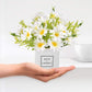 Artificial Flowers, Daisy Flower with Vase Silky Artificial Daisies Bouquet Fake Plant Bonsai for Home Office Wedding Decoration, Table Centerpieces Arrangement, Windowsill Decor