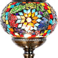 Anton Turkish Mosaic Glass Decorative Table Lamp Moroccan Lantern Home Decor Night Light for Living Bedroom Room (Multicolour)